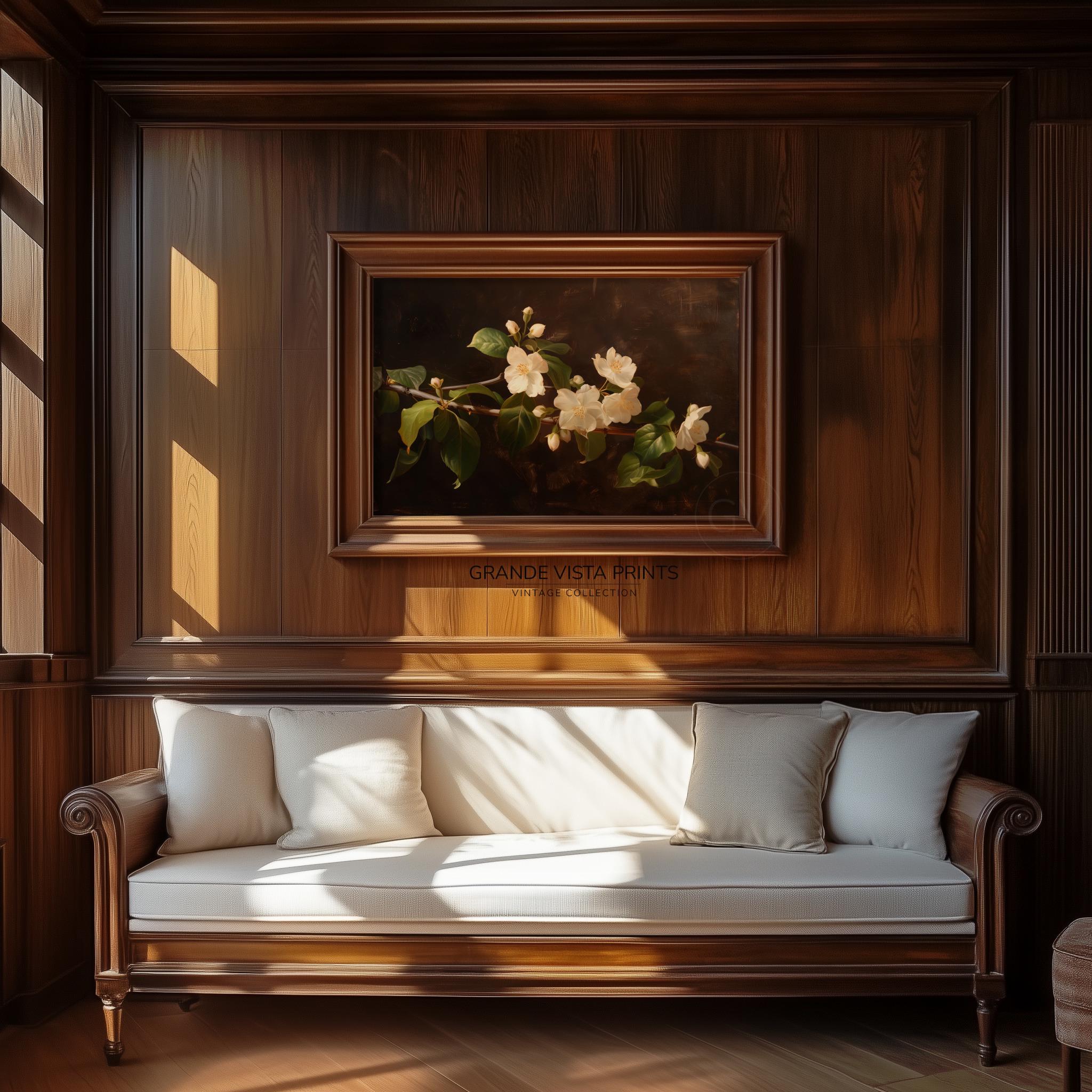 Printable Jasmine Wall Art | White Flower Still Life Painting | Floral ...