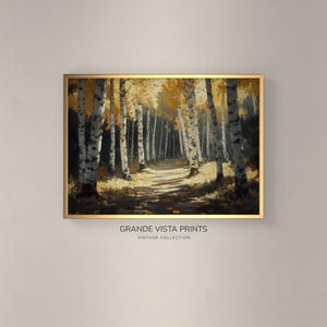 Autumn Forest Painting, Printable Fall Forest Wall Art, Printable Fall Autumn Landscape Painting, GV4708
