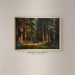Redwood Wald druckbare Wandkunst | Redwood Bäume druckbare Kunst | Redwood Kunstdruck | Redwood Landschaft Digital Download | GF4365
