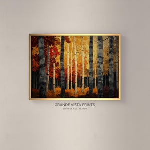 Fall Forest Painting Printable Wall Art | Fall Leaves Landscape Printable Poster | Printable Fall Autumn Landscape Wall Art | GV4697