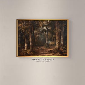 Printable Fall Forest Landscape Painting | Forest Printable Wall Art | Fall Forest Artwork Landscape Print | Fall Trees Art Print | GV4366