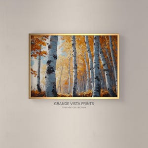 Autumn Forest Wall Art, Fall Colors Landscape Wall Art, Printable Fall Autumn Landscape Painting, GV4707