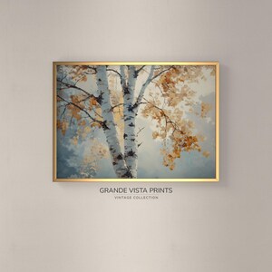 Fall Forest Printable Landscape Painting | Printable Fall Autumn Forest Landscape Wall Art | Fall Leaves Landscape Printable Poster | GV4692