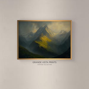 Printable Mountain Range Landscape Wall Art | Printable Mountain Landscape Art Print | Mountain Landscape Print | GV4294