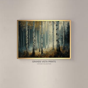 Printable Autumn Forest Landscape Painting | Printable Fall Autumn Landscape Wall Art | Fall Leaves Landscape Printable Poster | GV4693