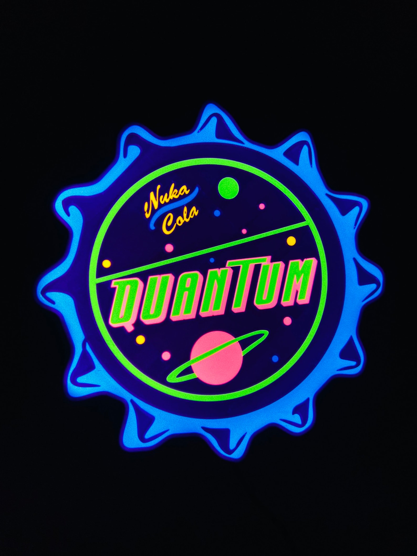 Fallout Inspired Nuka Cola Blue/Purple Quantum LED Sign
