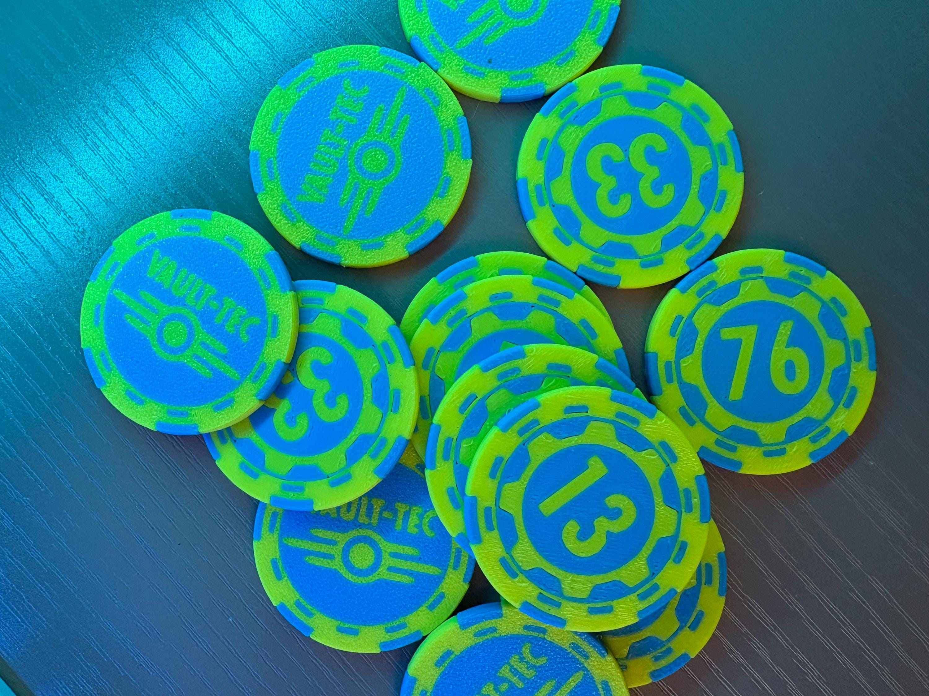 Fallout Inspired Vault Tec Poker Chip Set -3D Printed (50 Pack) - Etsy