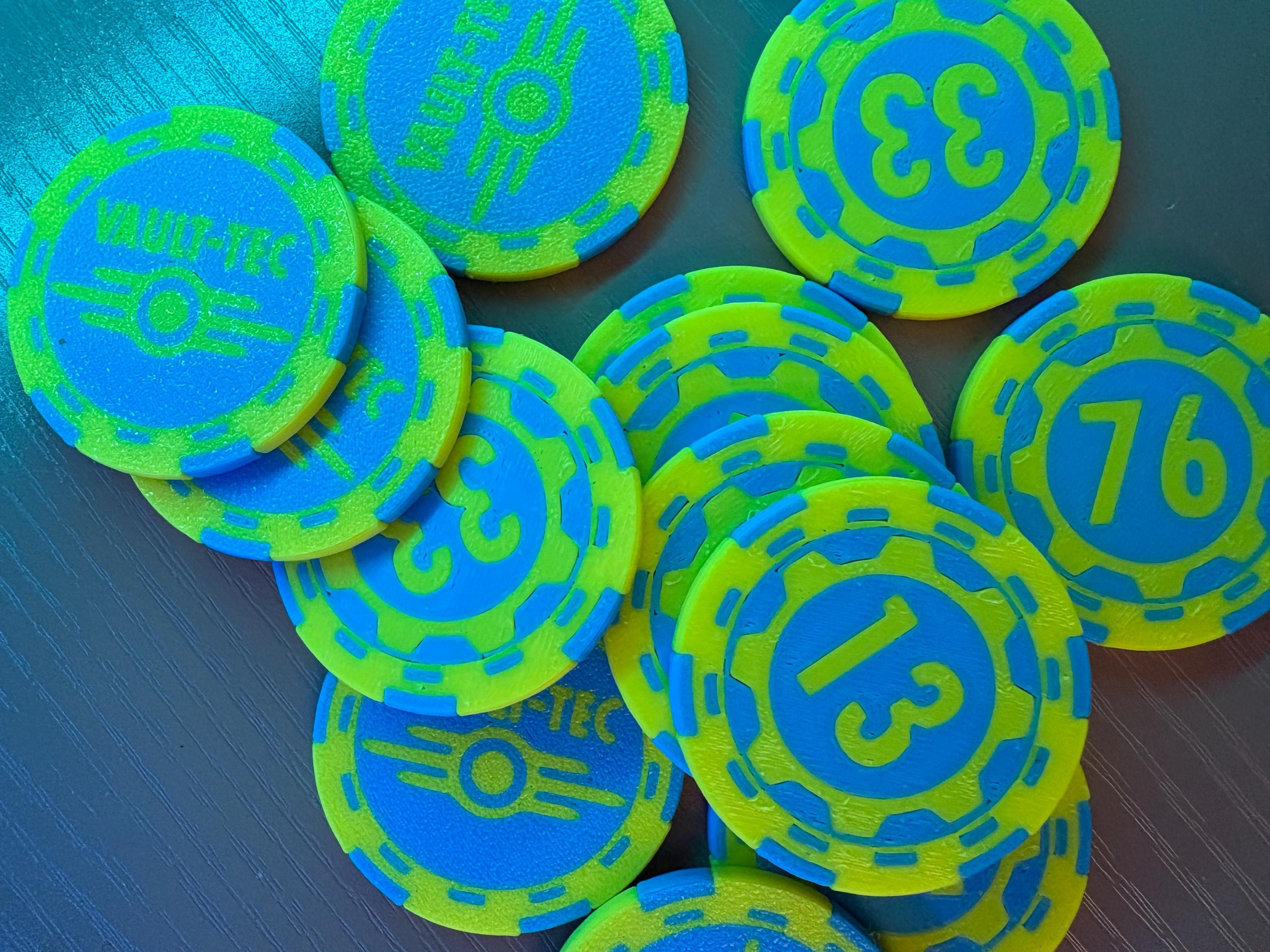 Fallout Inspired Vault Tec Poker Chip Set -3D Printed (50 Pack) - Etsy