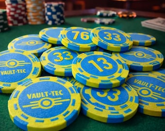 Fallout Inspired Vault Tec Poker Chip Set -3D Printed (50 Pack) - Etsy