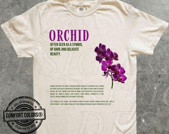 Orchid Lover Shirt Retro Orchid Graphic Comfort Colors® Orchid Vintage Aesthetic Orchid Love Tshirt Women Gift 90s Unisex Orchid Tee for Her