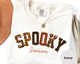 Halloween Comfort Colors® Tee, Cute Fall Shirt, Halloween Vintage Tshirt, Tis The Season Tee, Retro Autumn TShirt, Girly Halloween Gift