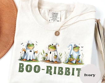 Halloween Comfort Colors® Tee, Ghost Frog Shirt, Halloween Ghost Tshirt, Gift for Frog Lover Ghost Tee, Cute Halloween Shirt, Frog Lover Tee