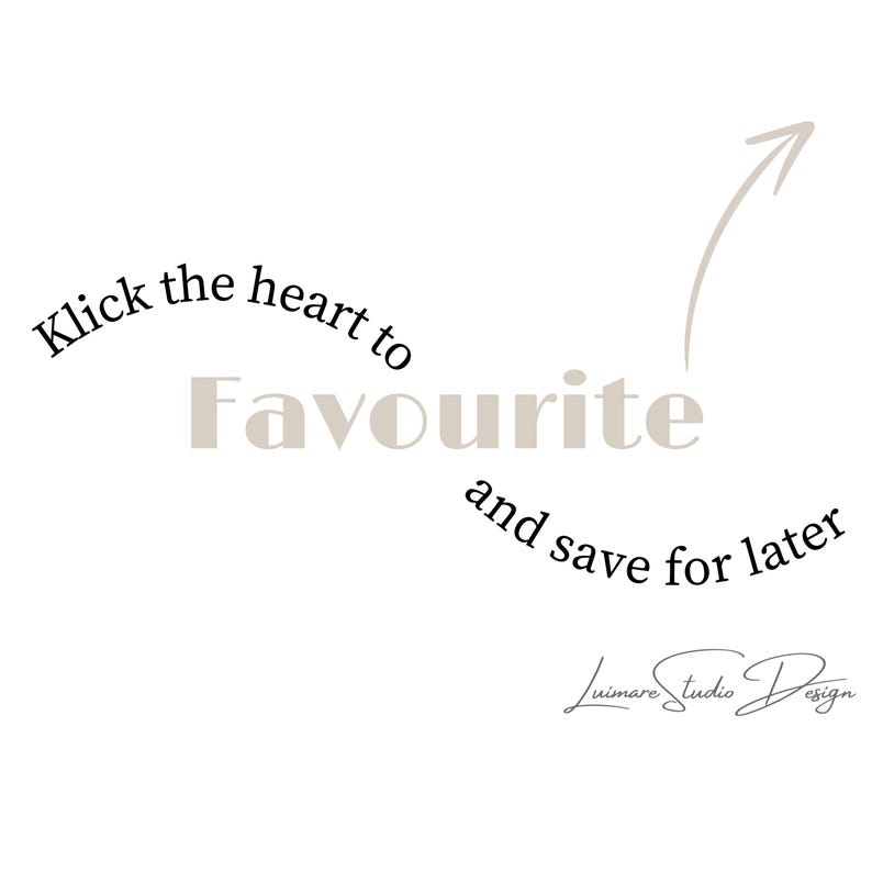 Puede incluir: Haz clic en el coraz&oacute;n para agregar a favoritos y guardar para m&aacute;s tarde. El texto dice "Klick the heart to Favourite and save for later".