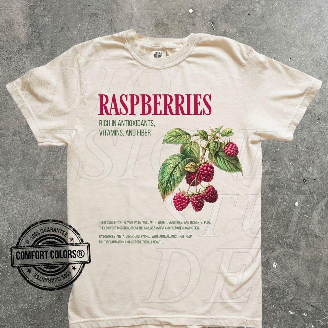 Raspberries Retro Fruit Lover Graphic Shirt Vintage Raspberries T-shirt ...