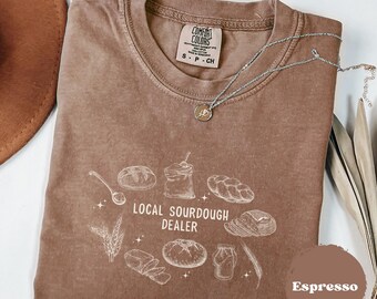 Local Sourdough Dealer, Comfort Colors® Dough Baking Shirt, Sourdough Starter Tshirt, Retro Baking Gift, Sourdough Lover, Homesteading Mom