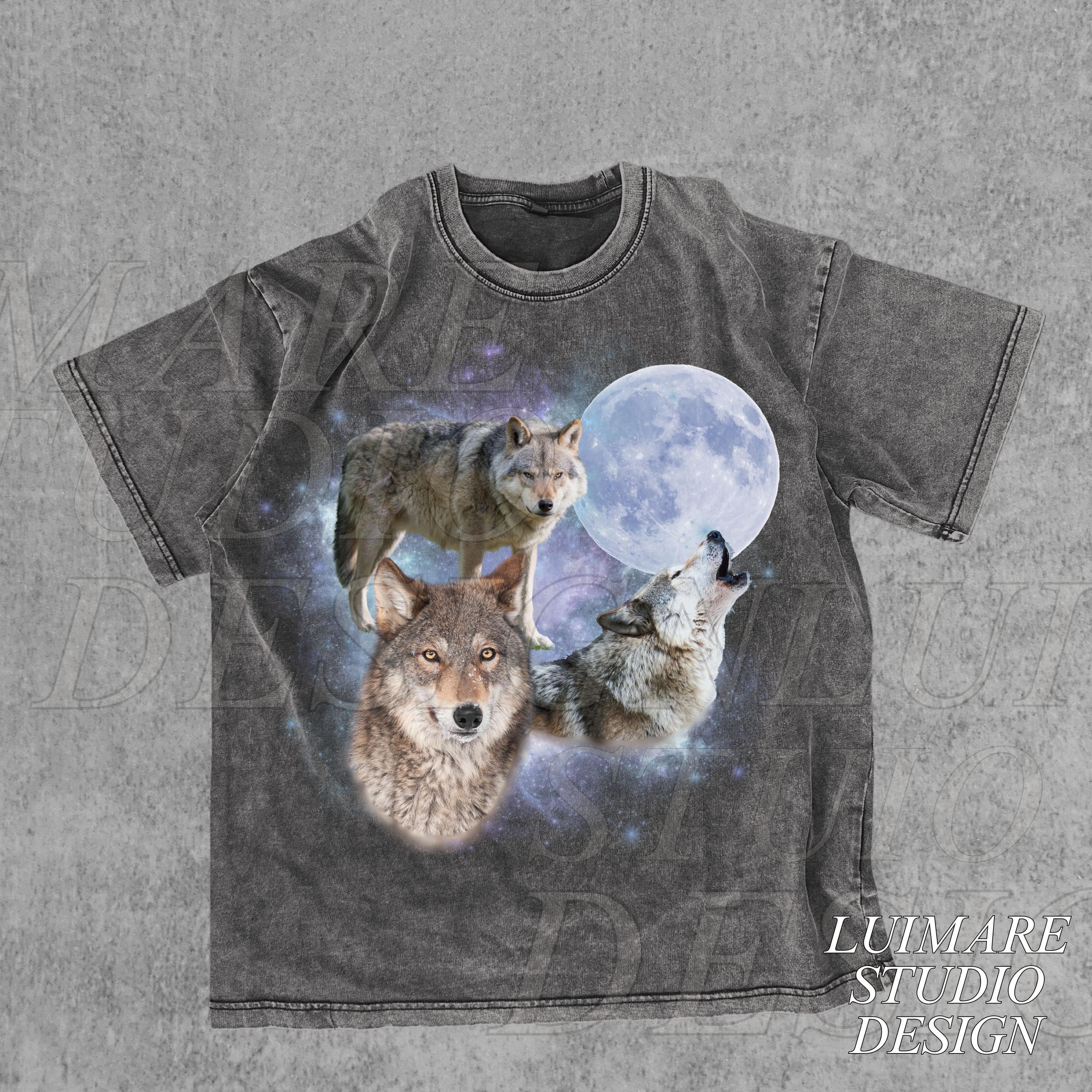 Wild Side Wolf Tank Top - Lustiges Wolfsdesign Mit Mond Und Galaxie Motiv