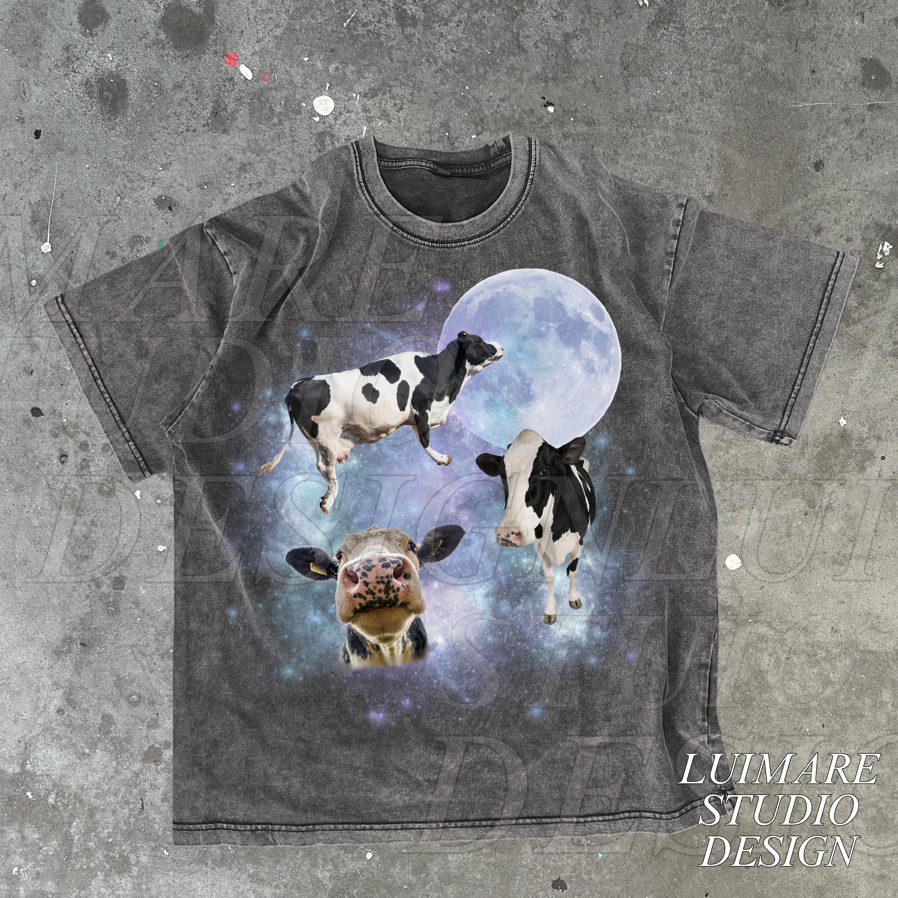 トップス 90s A Cow, A Moon, A Big City T-shirt Vintage 90's Cow Moon Big City New York Tee (M) – Fantasy