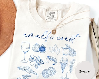 Amalfi Coast Shirt, Comfort Colors®, Italian Summer Girl, Tomato Girl Summer, Trendy Shirt, Retro Italy Women Shirt, Ciao Italia Shirt