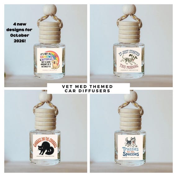 Vet Med Trendy Car Diffuser | Hanging Diffuser | Air Freshener | Car Accessories | Vet Tech | Veterinary Medicine | Gift | Dogs | Cats