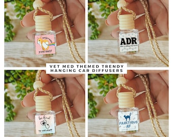 Vet Med Trendy Car Diffuser | Hanging Diffuser | Air Freshener | Car Accessories | Vet Tech | Veterinary Medicine | Gift | Dogs | Cats