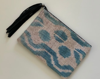 Silk Velvet Ikat Handbag