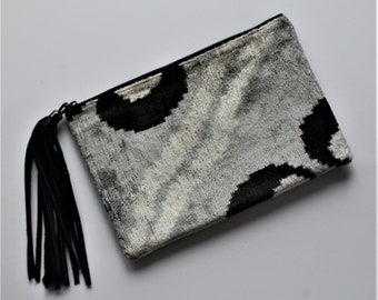 Silk Velvet Ikat Handbag