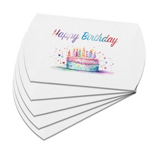 Geburtstag 5er Pack - Geschenkschachtel Geschenkbox Geschenkkarton Geldgeschenk Birthday  Pillow Box, Kisschenschachtel Geld 10 x 5,5 x 3 cm