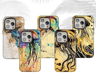 Jellyfish Phone Case Sea life TOUGH Cover for iPhone 17 16 15 14 13 Pixel 10 9A 8A 7A Samsung S25 S24 fe S23 A22 A36 A55 A56 A16