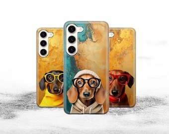 DACHSHUND Phone Case Dog Sunglasses Cover for iPhone 17 16 16e 15 14 13 Pixel 10 9 8 Samsung S26 S25 S24 S23 A16 A17 A56 A57 A26 A36 A37 A71