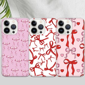 Preppy Coquette Phone Case Aesthetic Cover for iPhone 17 16Pro Max, 15 Plus, 14, 13, 12, 11, XS & Samsung S25, S24, A56, A55, Pixel 10, 9, 8