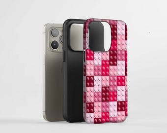TOY BRICKS Phone Case Building TOUGH Cover for iPhone 17 16 15 14 13 Pixel 10 9A 8A 7A Samsung S25 S24 fe S23 A22 A36 A55 A56 A16