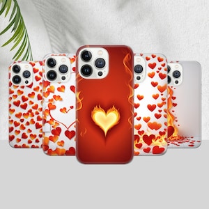 HEART Phone Case LOVE Cover for iPhone 17 16Pro Max, 15 Plus, 14, 13, 12, 11, XS & Samsung S25, S24, A56, A55, Pixel 10, 9, 8