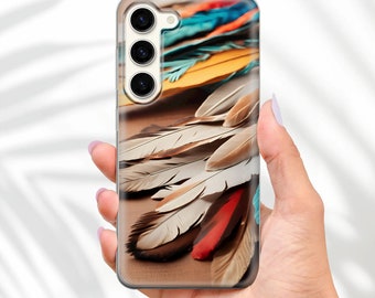 COLORFUL Phone Case Native Feather Cover for iPhone 17 16 16e 15 14 13 Pixel 10 9 8 Samsung S26 S25 S24 S23 A16 A17 A56 A57 A26 A36 A37 A71