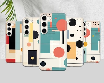 GEOMETRIC Figures Phone Case Stripes Cover for Samsung S26 S25 Edge/Ultra/Plus Galaxy/FE S24 S23 A17 A16 A26 A35 A36 A37 A55 A56 A 57 A71