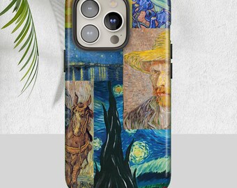 VAN GOGH Phone Case Painting Art TOUGH Cover for iPhone 17 16 15 14 13 Pixel 10 9A 8A 7A Samsung S25 S24 fe S23 A22 A36 A55 A56 A16