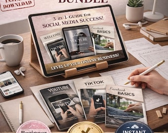 AI Digital Business eBook Bundle: Canva, YouTube, TikTok Guides (PDF Download)