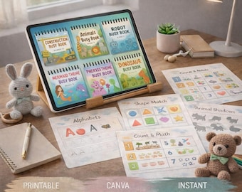 Printable Busy Book Bundle for Kids | Activity Books & Learning Games | PDF Download