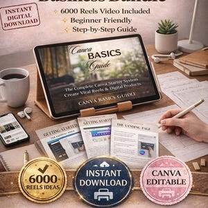 Guía básica de Canva: Plantillas de diseño y marketing (patrón en PDF)