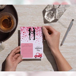 Afdrukbare digitale valentijnskaart, valentijnskaart, valentijnskaart, cadeau