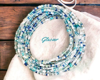 Glacier Wrap Bracelet or Necklace on Stretch Cord