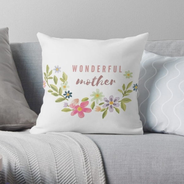 DIGITAL Wonderful Mother Floral Template - Printable, ideal for T-shirts, Washbags, Cushions, PhoneCases & more