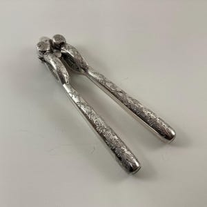 Antique Victorian Silver Plated Nutcracker Engraved Floral Design