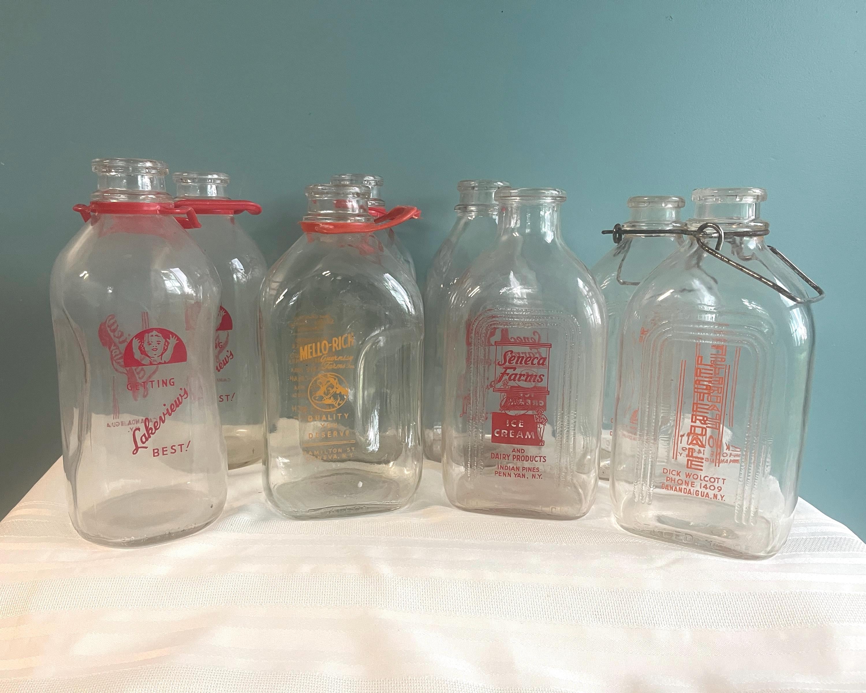 Vintage Glass Gallon Milk Bottle - Etsy