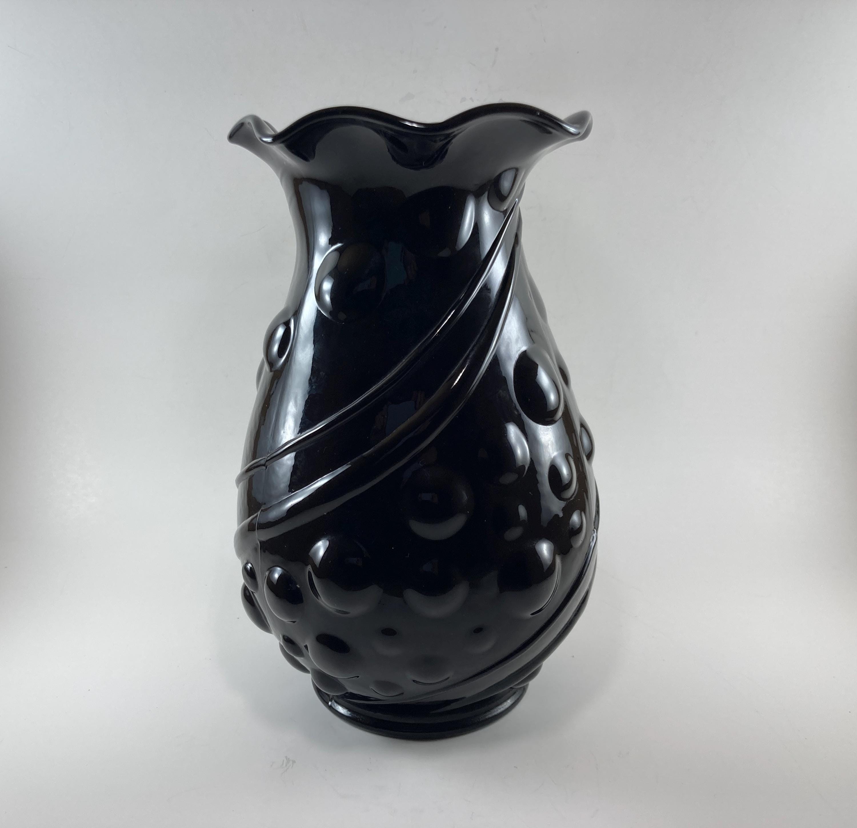 ART DECO Style ガラス 金属 花瓶 Vintage Vintage Art Deco Tall Vase