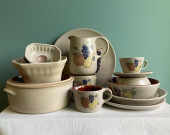 Chatham Potters Country Harvest Stoneware: Vintage Dishes, Bowls, and More - Choose Your Piece