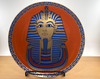 Nefertiti & Tutankhamun Porcelain Plates: 22K Gold Egypt Decor - Etsy