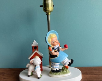 Vintage Mary and Lamb Accent Lamp: Dolly Toy Co. Nursery Decor