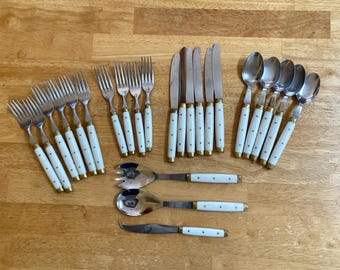 Boda buffe カトラリーセット スタンド付き レトロ ビンテージ Boda Buffe Modernist Cutlery Stainless Steel, by Signe Persson