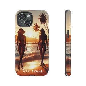 Walk on the Beach sunset phone case for Apple iPhone Samsung and Google phone cases great gift for the beach lover in your life!