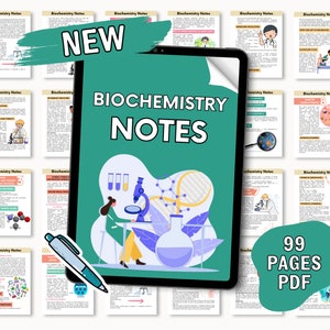 Organic Chemistry, Biochemistry Notes, Mcat Study Notes perfect for Biochemistry Students